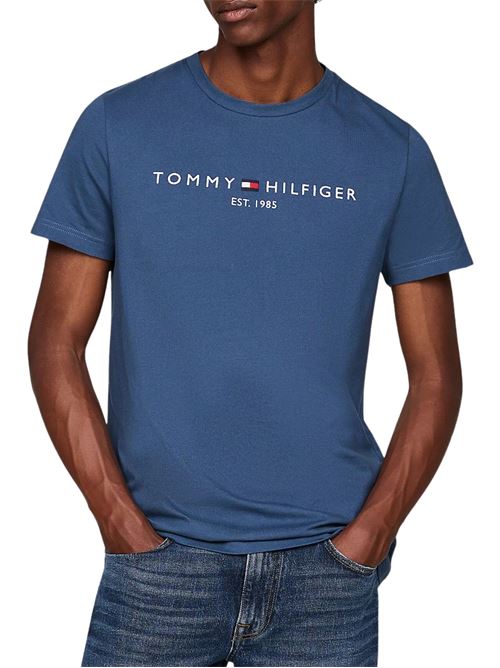 T-shirt azzurra in cotone Tommy Hilfiger | MW0MW11797DBZ